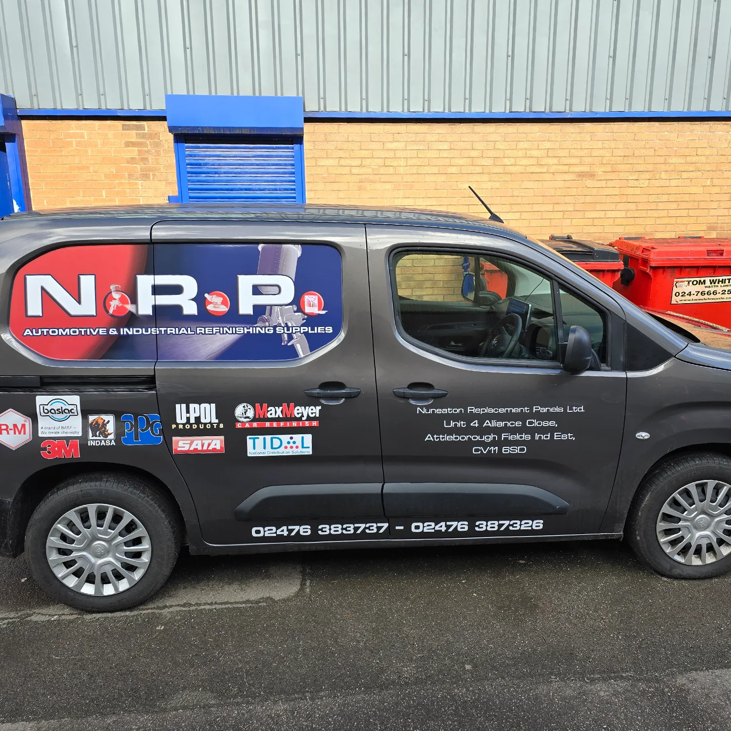 Nuneaton Replacement Panels delivery van parked outside the distributor premises